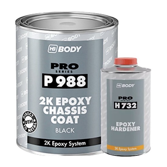 HB Body 988 4L Epoxy Primer Kit BLACK 4:1 Inc 1L Hardener