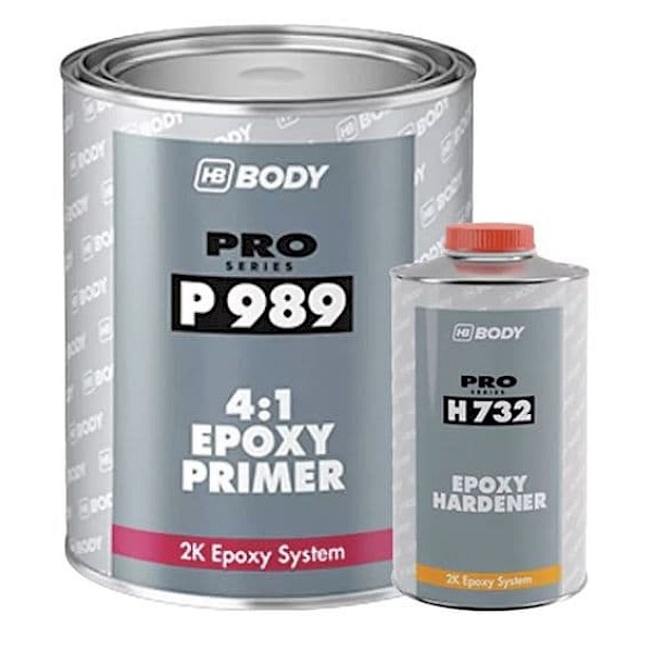 HB Body 989 4L Epoxy Primer Kit GREY 4:1 Inc 1L Hardener