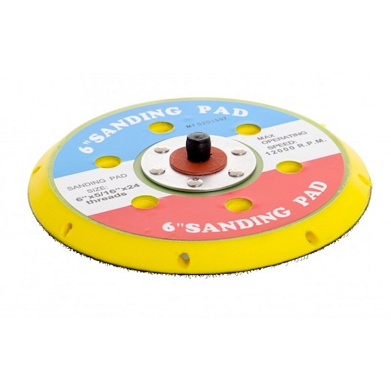 15 Hole Backing Pad 150mm Hook & Loop 5/16 Thread Velcro