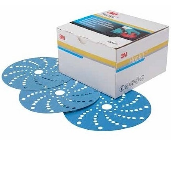 3M 325U Blue Multihole Disc 150mm p80 (x100) (51371)