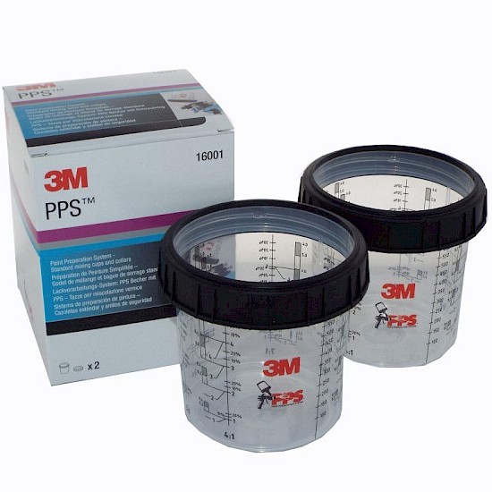 3M PPS 650ml Standard Cup & Collars (x2)