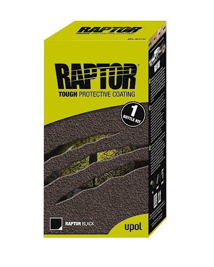 U-Pol Raptor Black 1L Kit (1x 750ml + 1x 240ml Hardener)