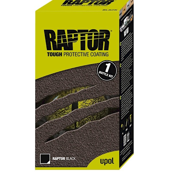 U-Pol Raptor Black 1L Kit (1x 750ml + 1x 240ml Hardener)