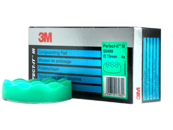 3M Compounding Pad Green 75mm (x4) (50499)