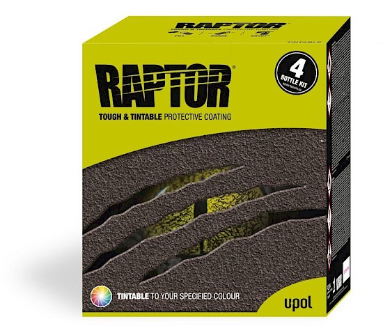 U-Pol Raptor Tintable 4L Kit (4x 750ml + 1x 1L Hardener)