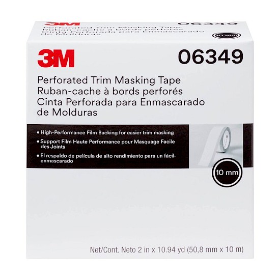3M Perforated Trim Masking Tape 10mm Hard Band x 10m (06349)
